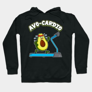 Cute & Funny Avo-Cardio Avocado Cardio Pun Gym Hoodie